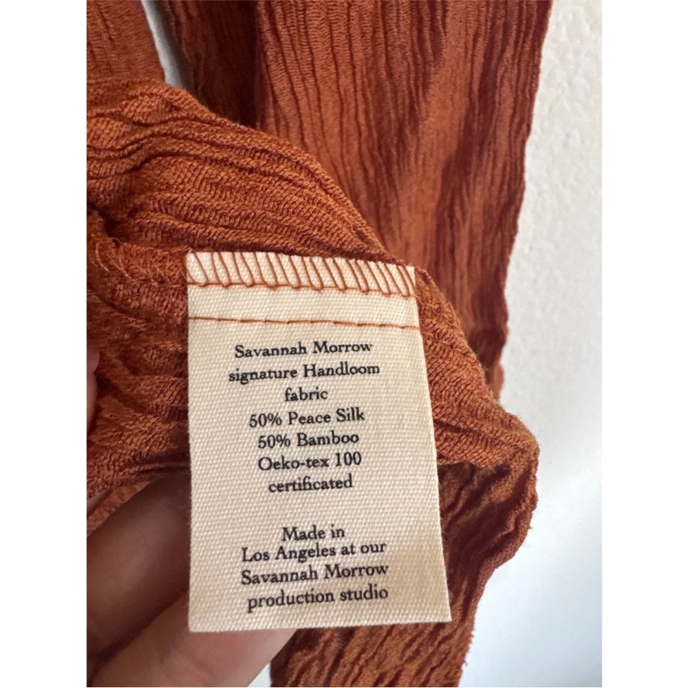 Savannah Morrow Rumba Mini Robe kimono In Papaya Rust Medium - Picture 8 of 9